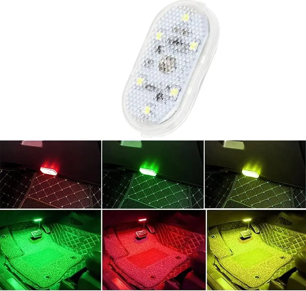 Lenarize™ Dokunmatik Sensörlü Mini 6 Led (7 Farklı Renk) 2 adet